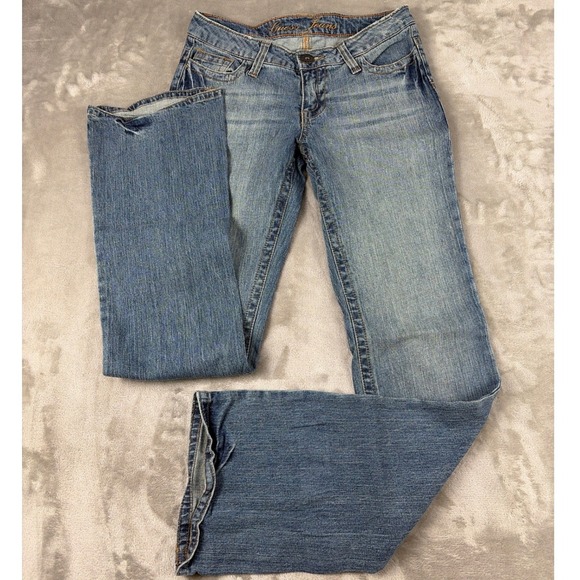 Guess Denim - Guess Jeans Womens 27 Medium Wash Low Rise Bootcut Embroidered Back Pocket Denim